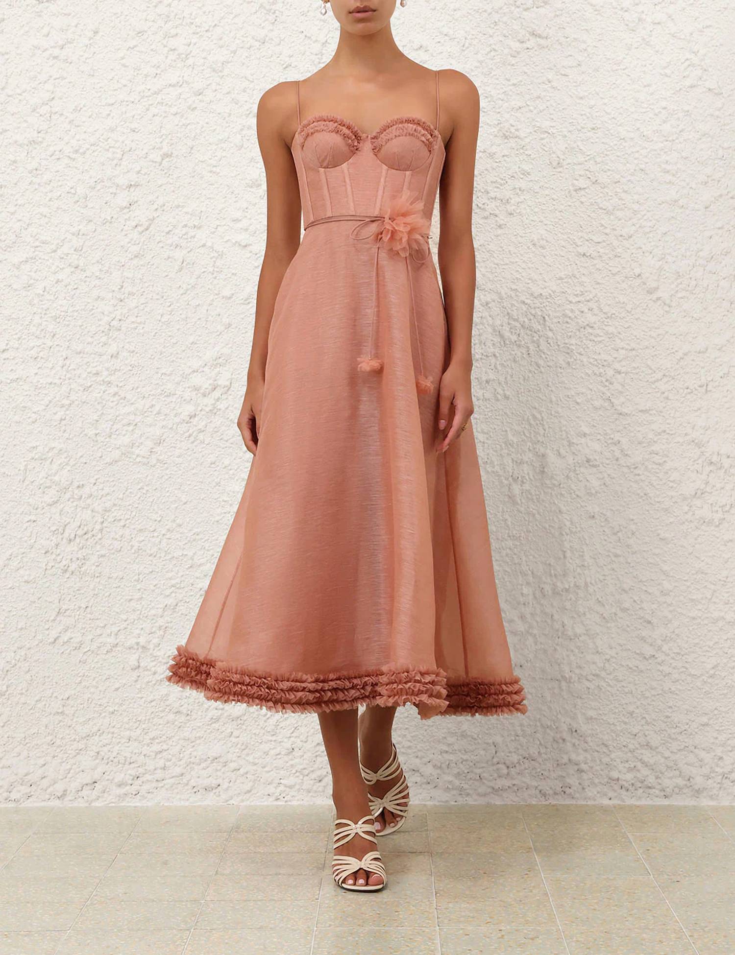 Zimmermann - Luna Ruffle Midi Dress
