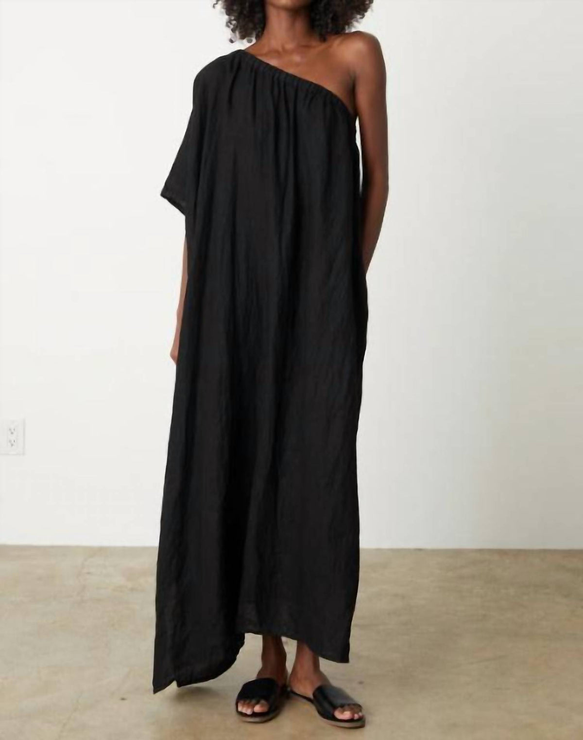 Velvet By Graham & Spencer - Andrea Linen One Shoulder Dress