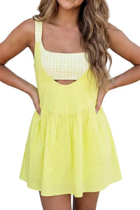 La Society - Faux 2 Pieces Mini Dress