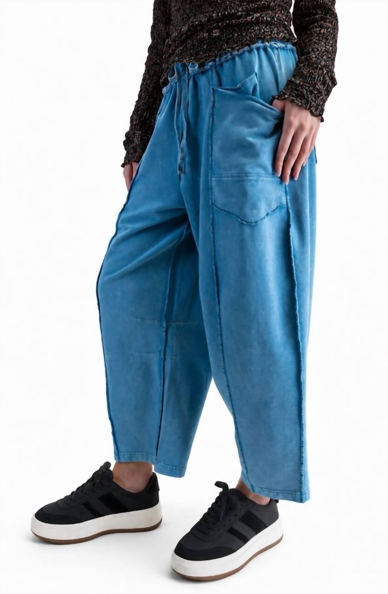 Easel - Phoenix Mineral Washed Barrel Pants