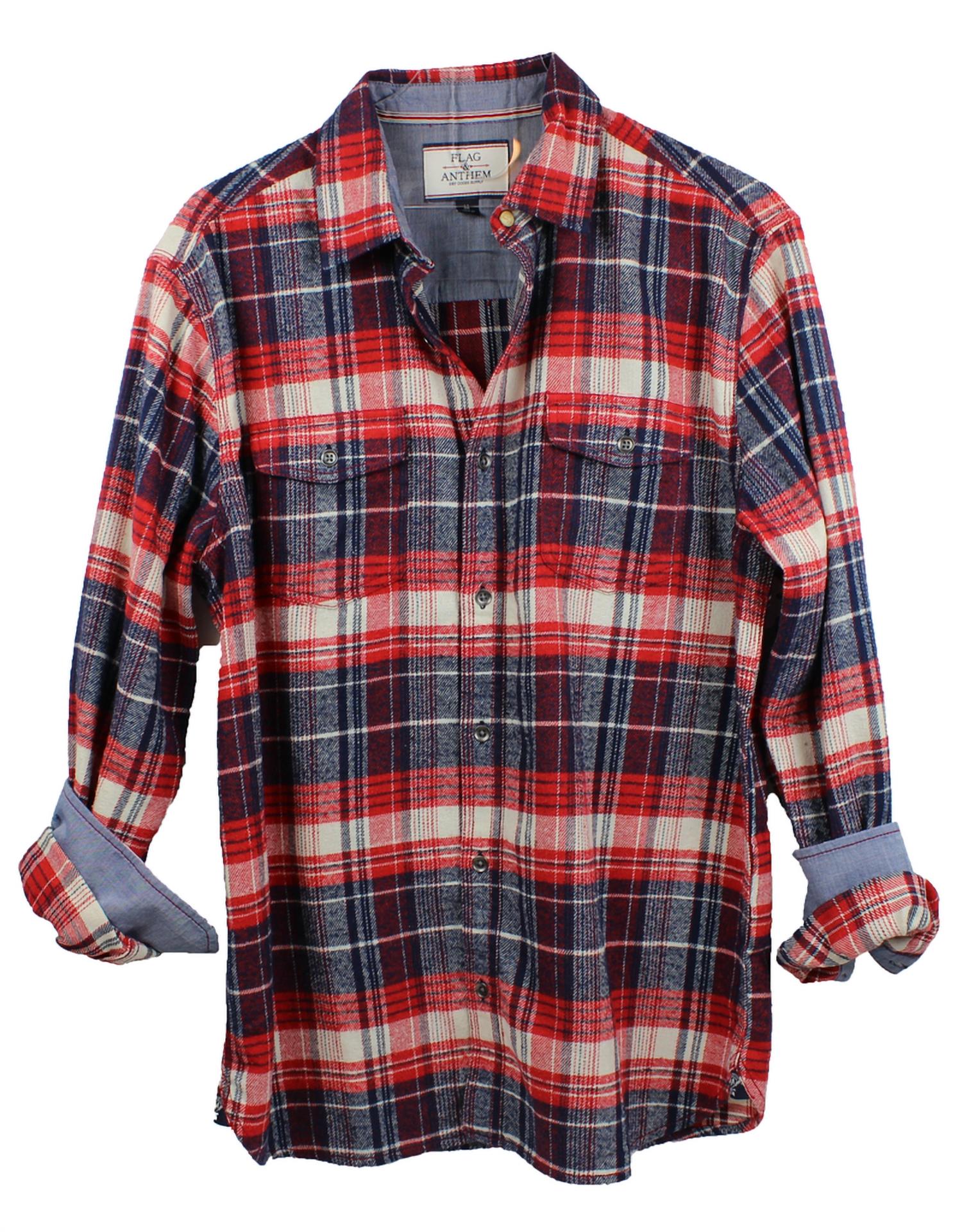 Flags & Anthem - Plaid Cuff Long Sleeve Top