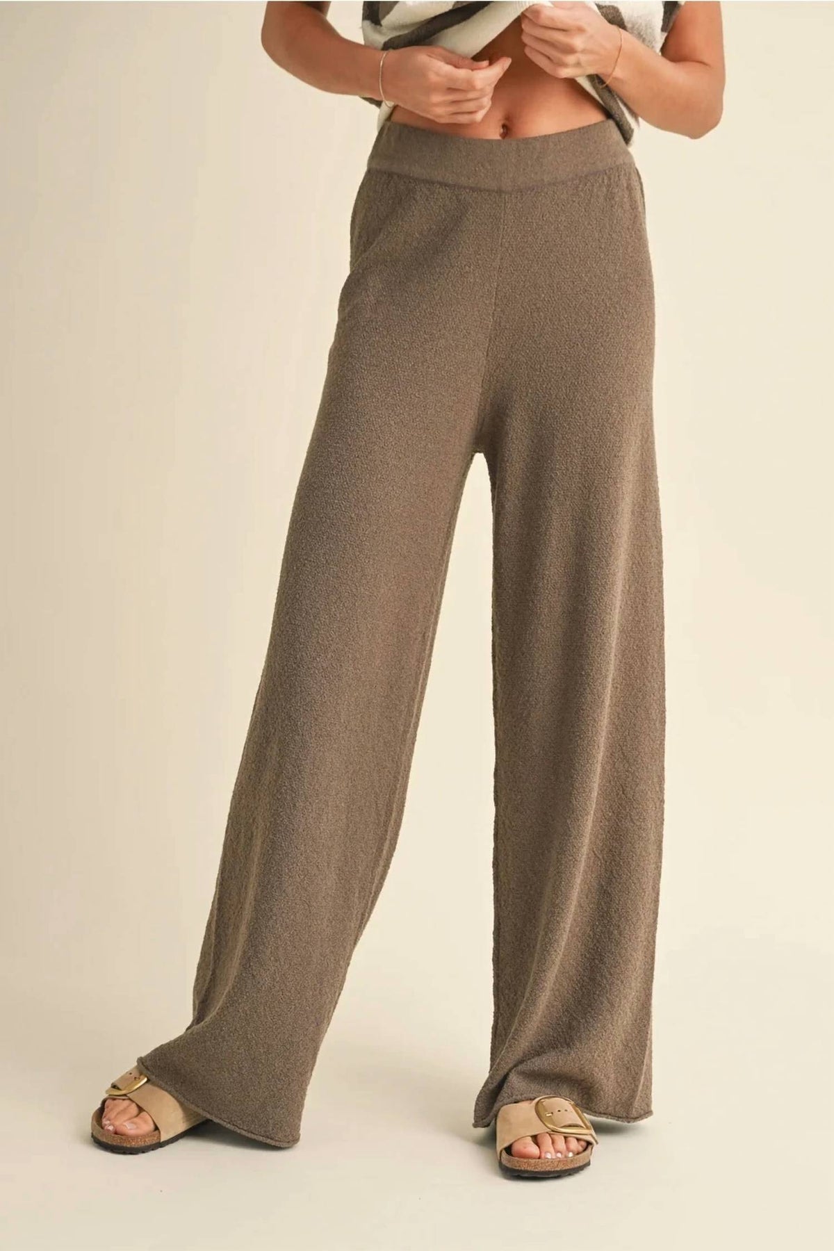 Miou Muse - Straight Leg Knitted Pants