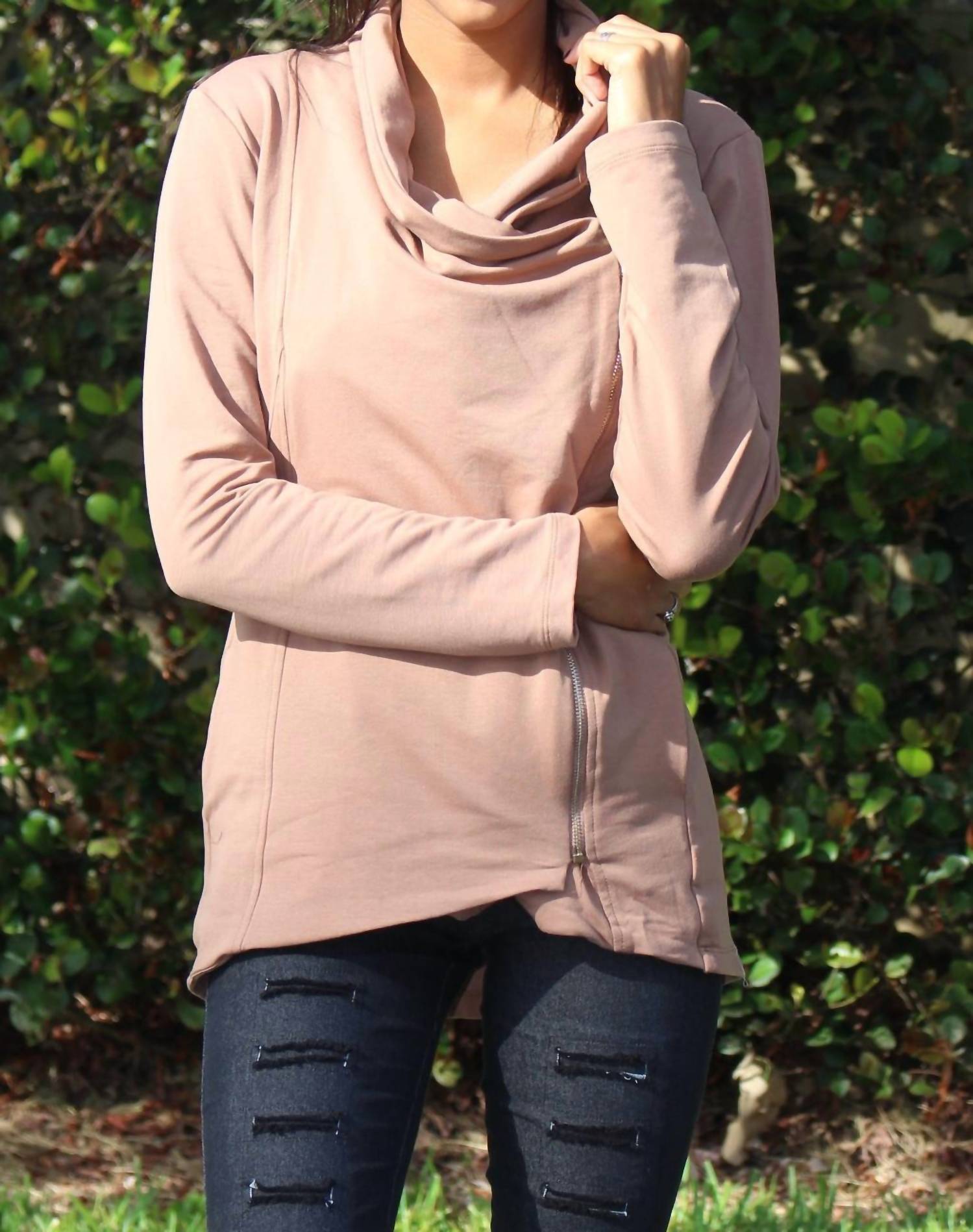 Main Strip Side Zip Jacket in brown - women's jacket
