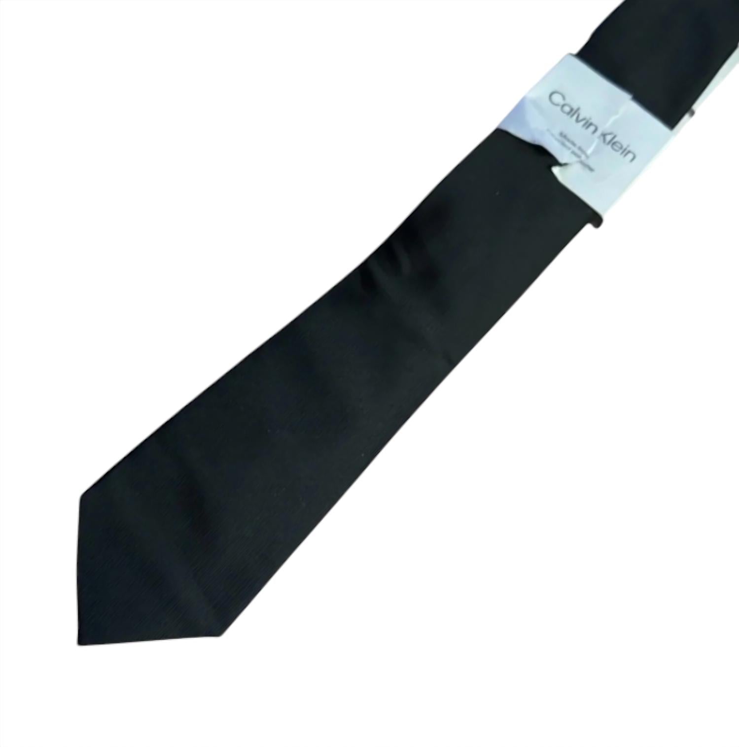 CALVIN KLEIN Men's Classic Tie in black - men's accessory - detail view