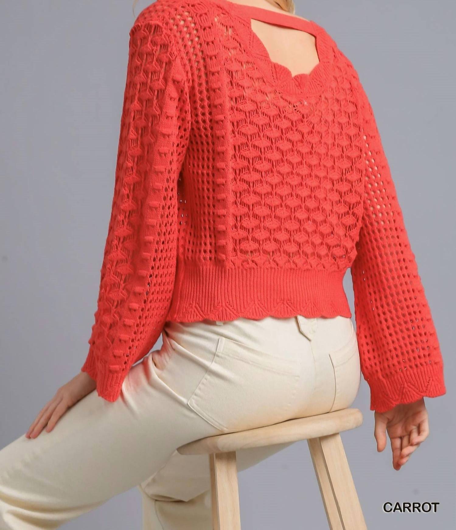 Umgee - Crochet Light Weight Pullover Top