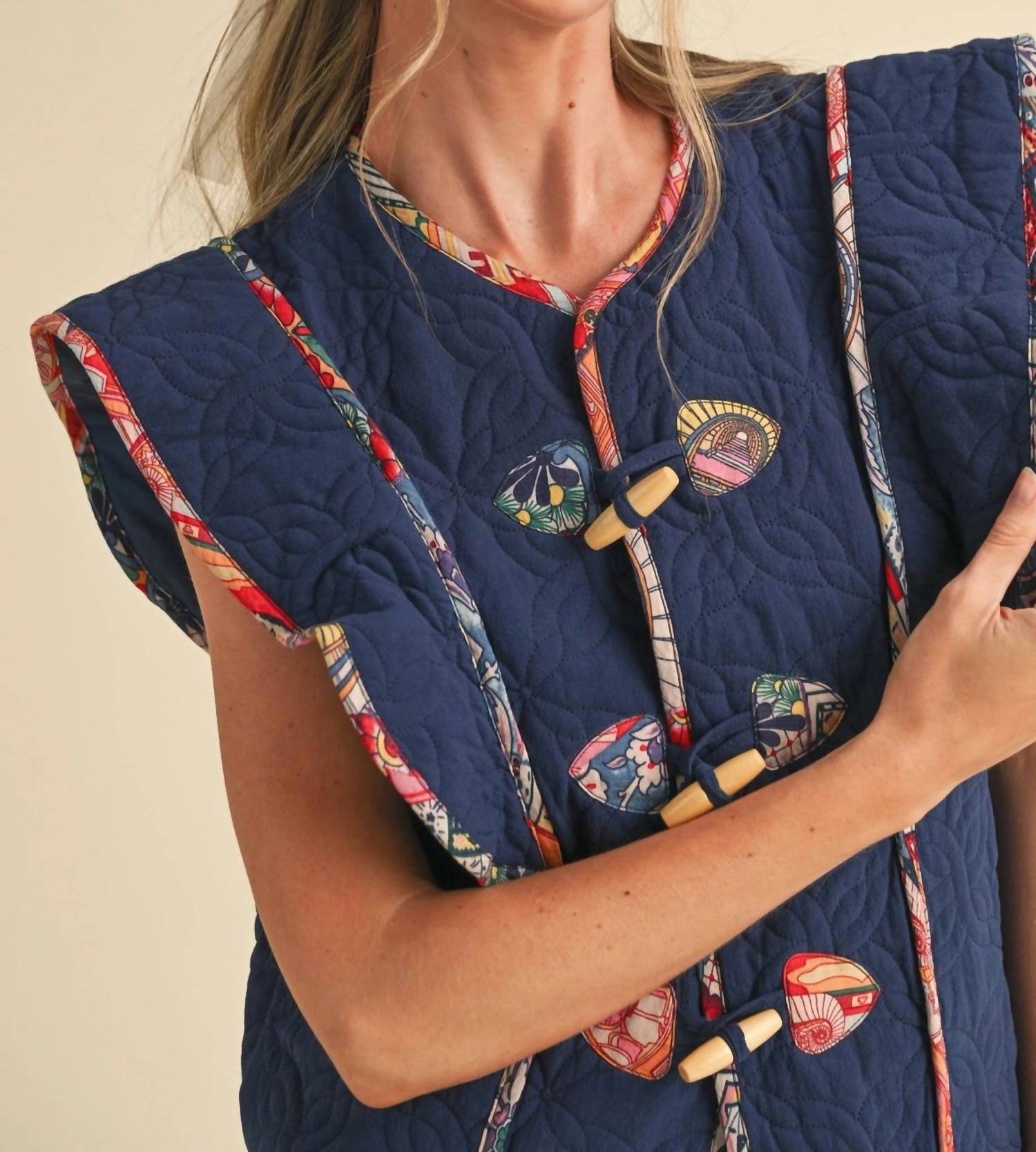 &Merci - Quilted Toggle Detailed Vest