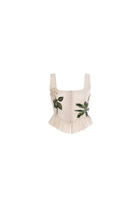 Agua By Agua Bendita - Eslabon Wild Embroidered Sleevelss Vest Top