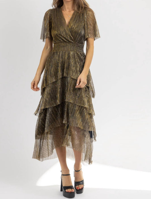 Dress Forum - Midnight Metallic Midi Dress