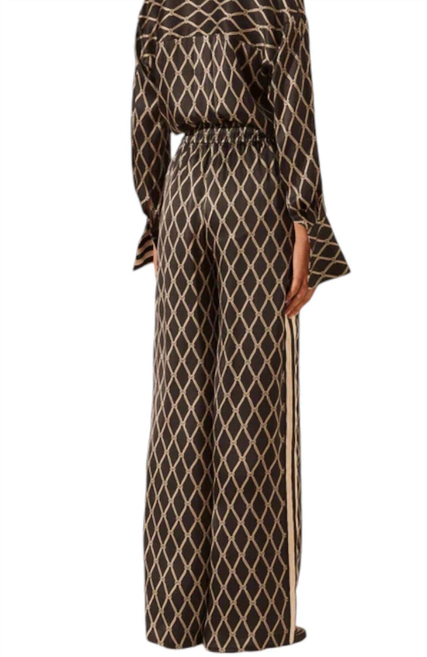 Shona Joy - SILK CONTRAST RELAXED PANTS