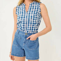 Lilly Pulitzer - KAVALLA SLEEVELESS RUFFLE TOP