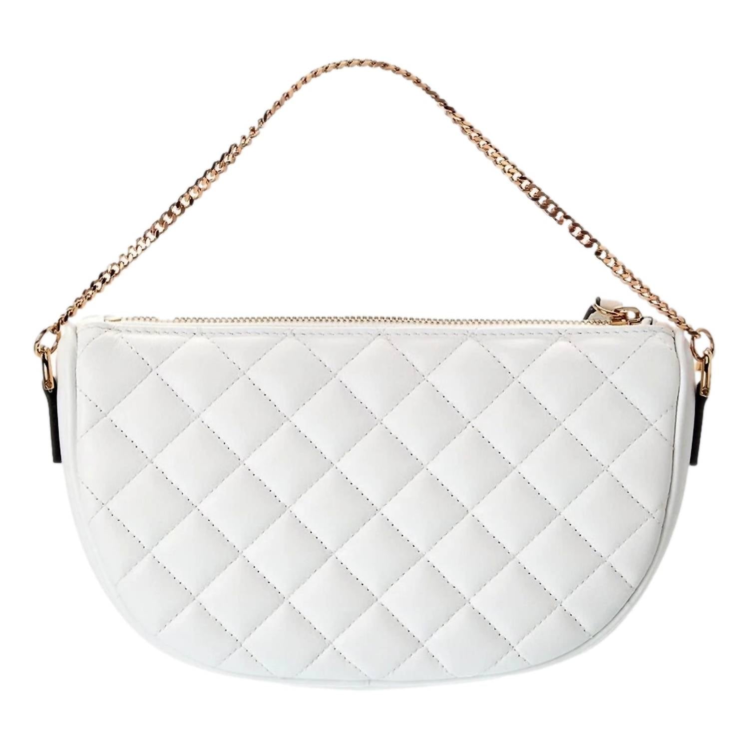 Versace - Women's La Medusa Half Moon Quilted Nappa Leather Crossbody Bag