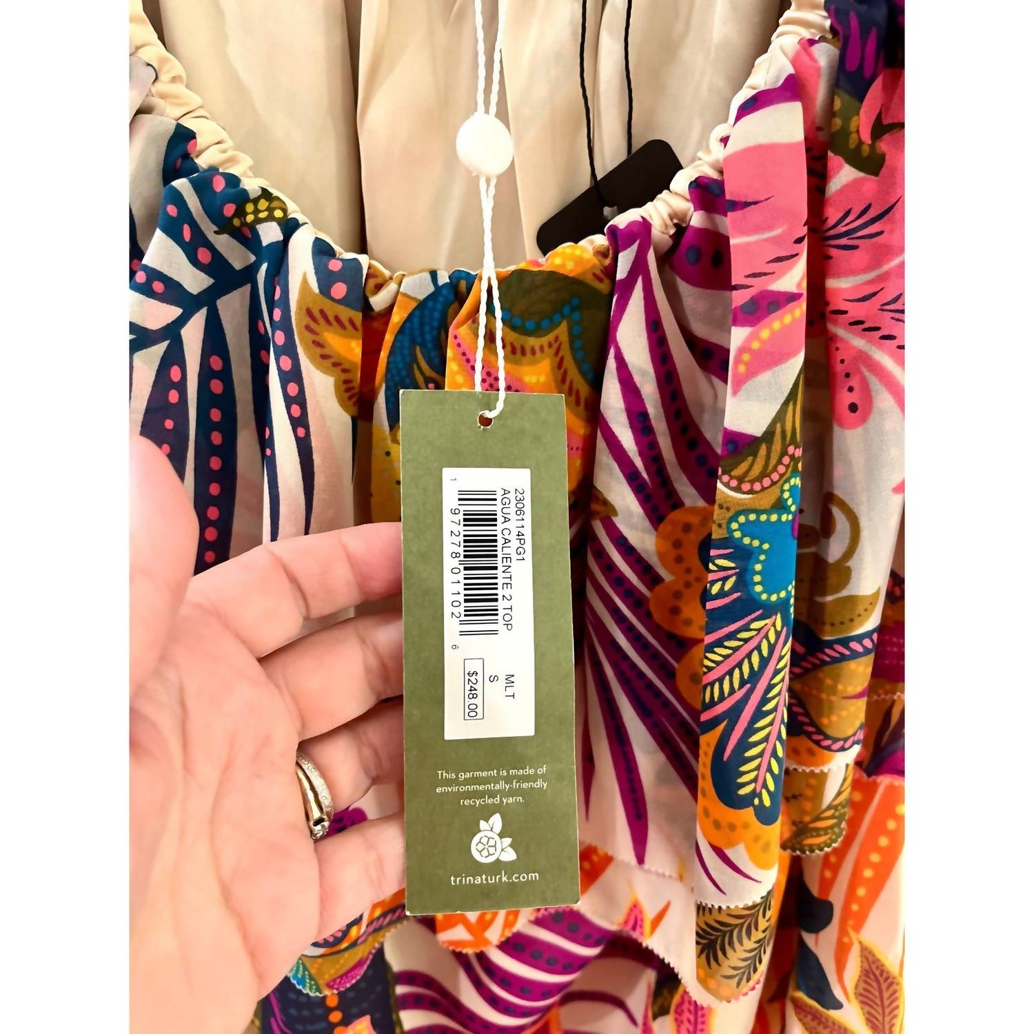 Trina Turk - Floral Printed Off-shoulder Top