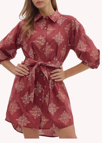entro Millie Dress in burgundy - women's dress