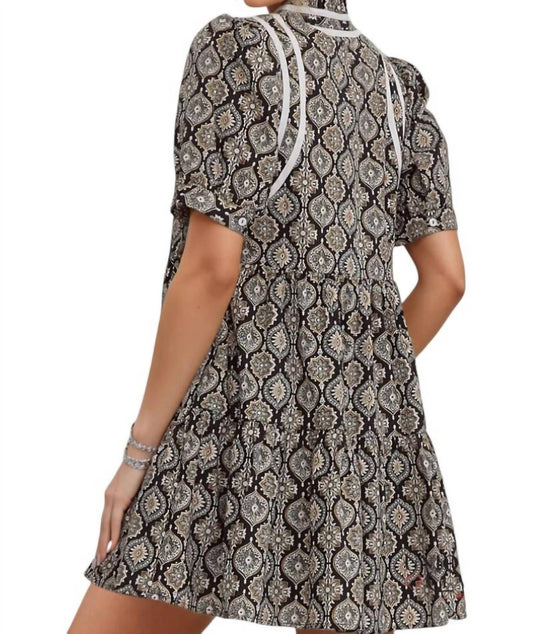 Entro - Katrina High Neck Babydoll Dress