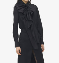 Alexander Mcqueen - Ruffled Cotton Bow Shirt