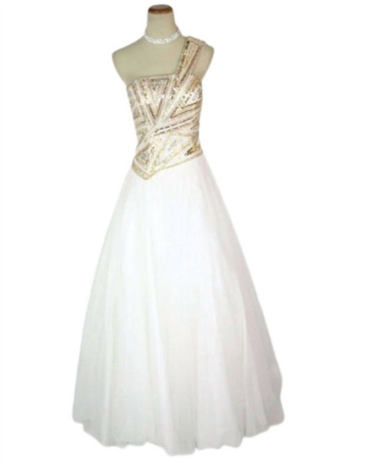 Terani Couture - One Shoulder Sequin Prom Dress