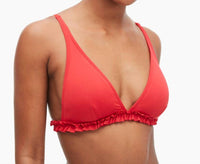 Kate Spade - Cabana Mini Ruffle French Bikini Top With Removable Soft Cups
