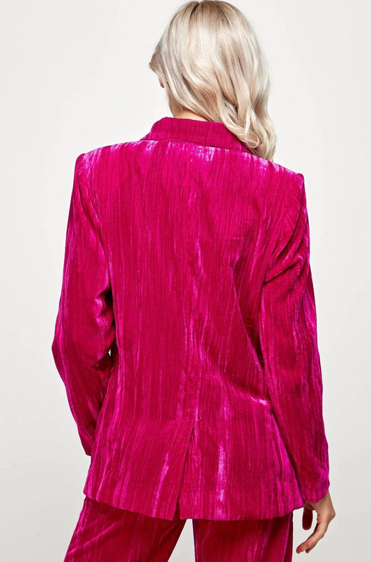 Ellison - Magic Touch Crinkle Velvet Blazer