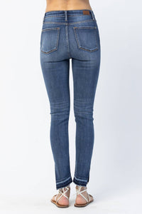 Judy Blue - High Waist Skinny Released Hem and Side Slit