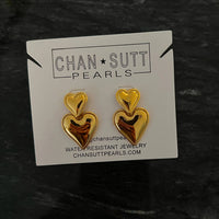 Chansuttpearls - Double Heart Earrings