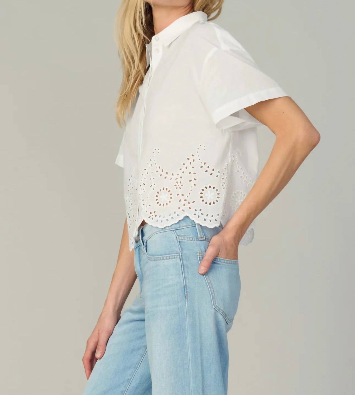 Joe'S Jeans - Women's The Eyelet Short Sleeve Shirt