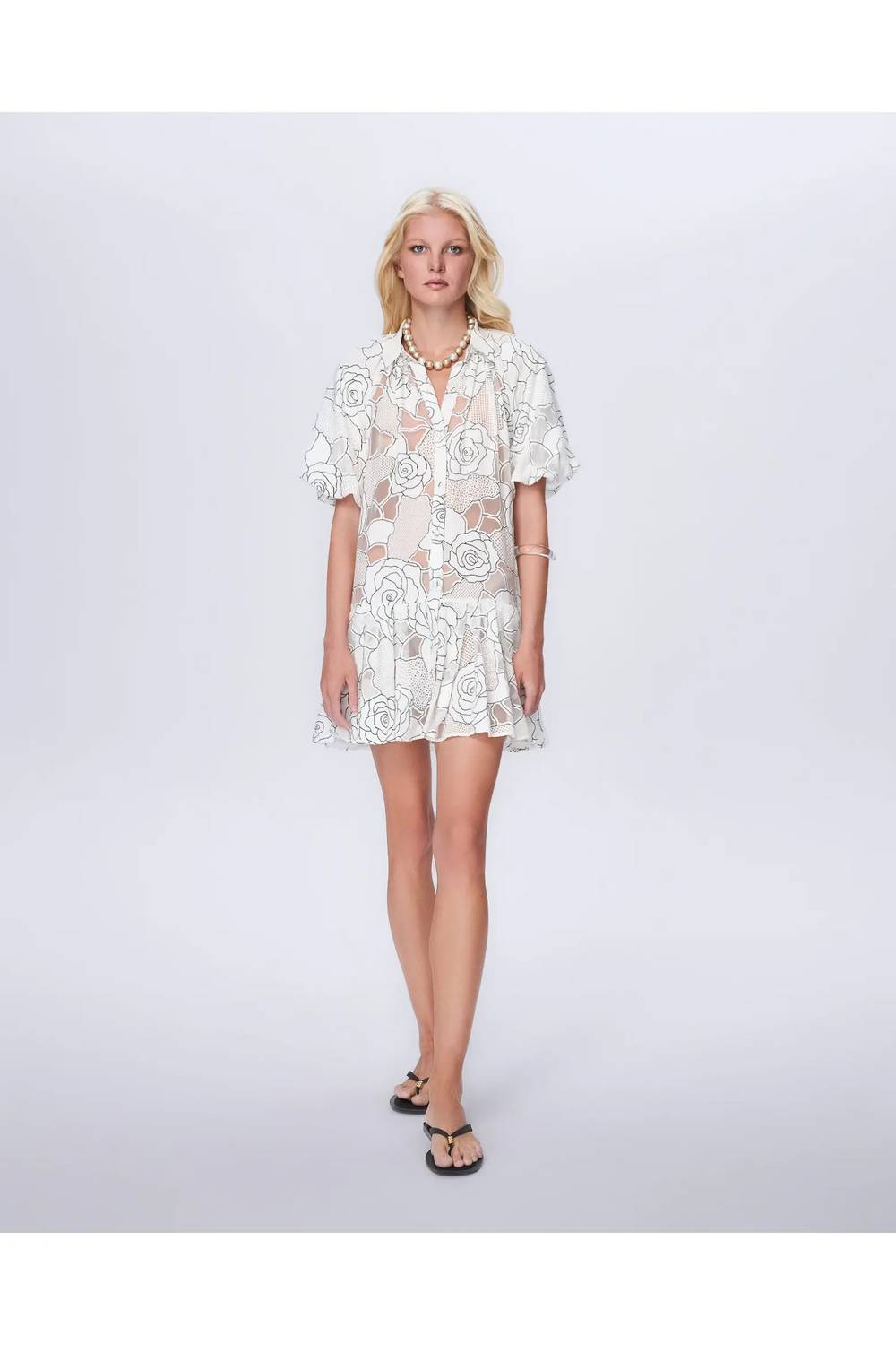 Theo The Label - Ourania Puff Sleeve Shirtdress