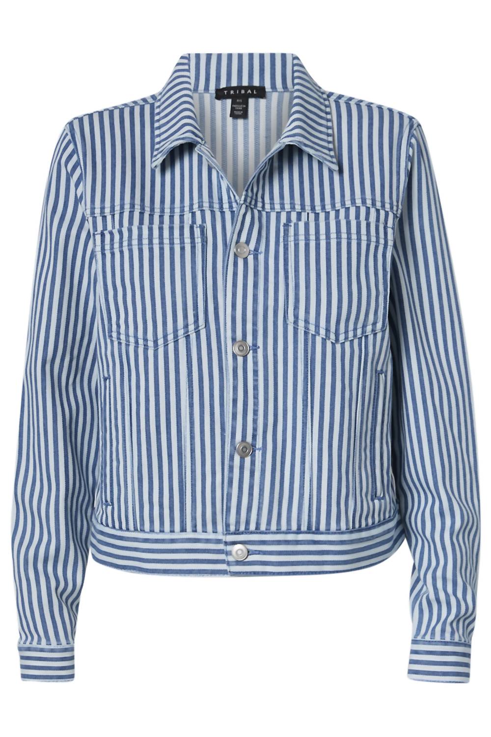 Tribal - Button-front Jacket With Box Pleat