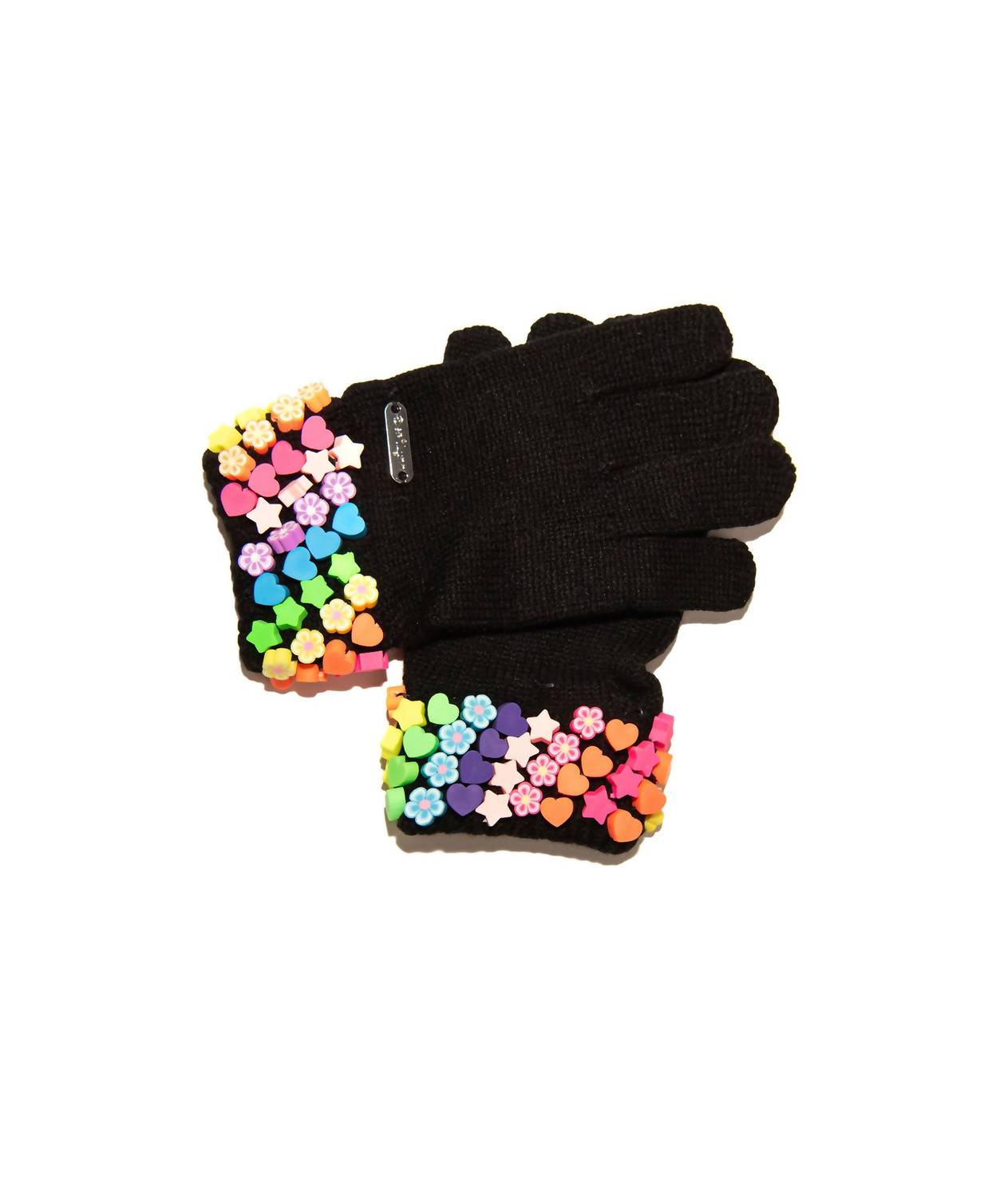 Bari Lynn Kid's Cutie Charm Winter Gloves in black - kids' accessory