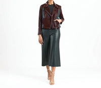 Clara Sun Woo - Vinyl/Liquid Leather Mixed Media Zip Jacket