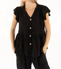 Isle By Melis Kozan - Melton V-neck Top