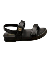 Bamboo Women's Double Strapped Sandal in black - women's sandal