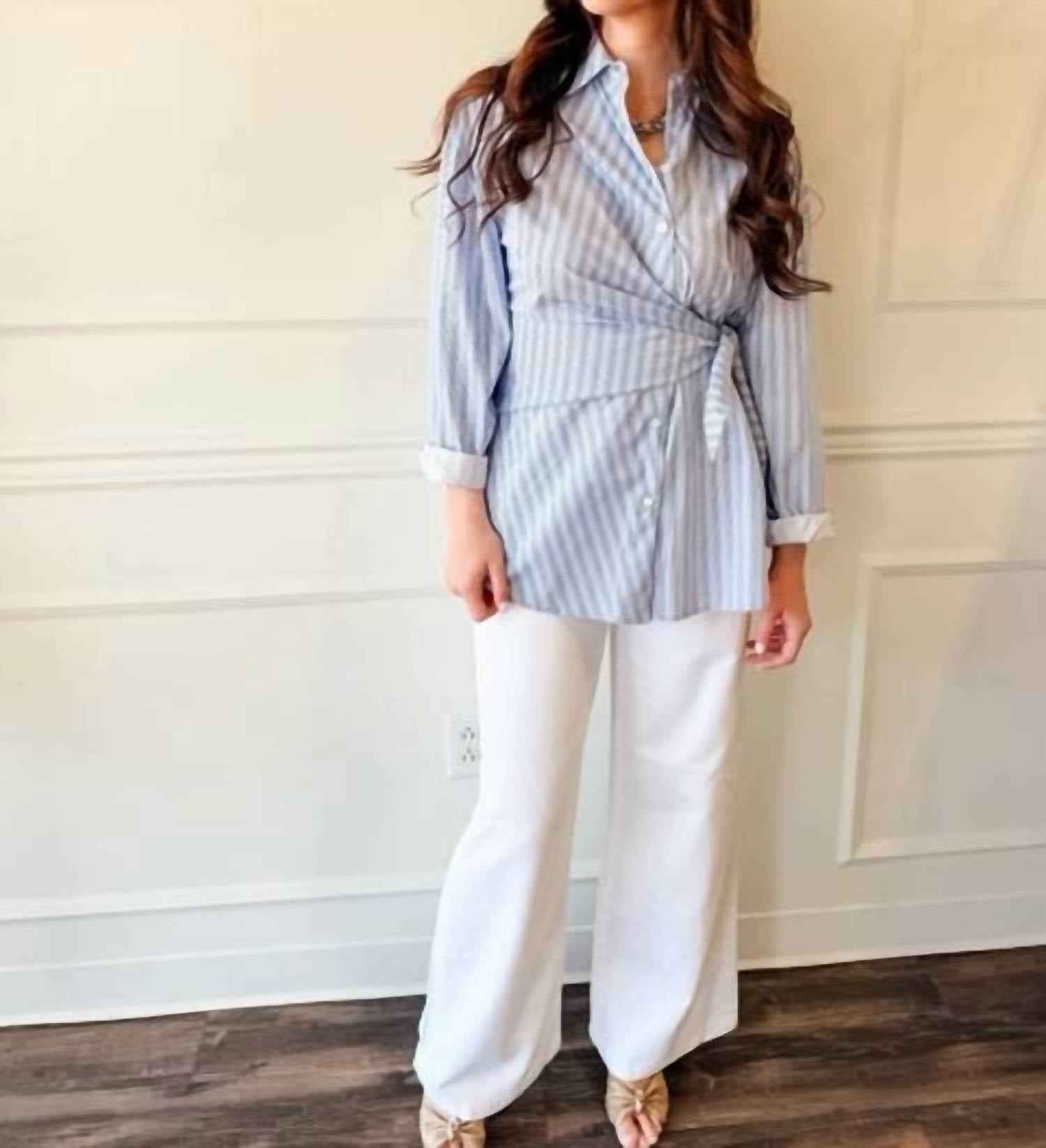 Lucy Paris - Nessa Tie Button Down Shirt