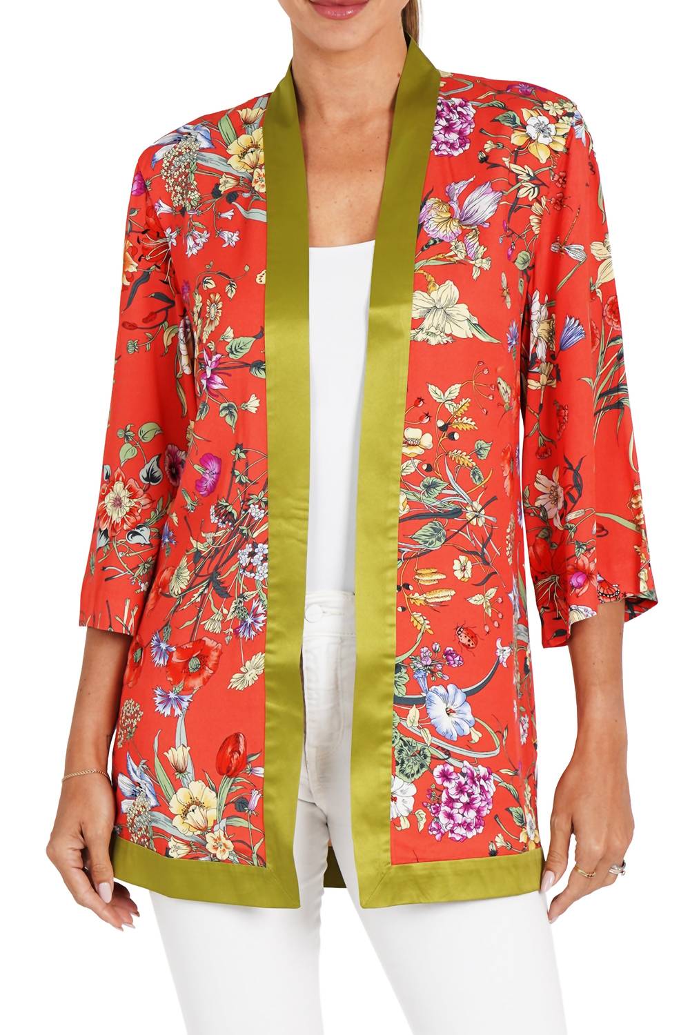 Love Token - Thomas Floral Open Front Kimono