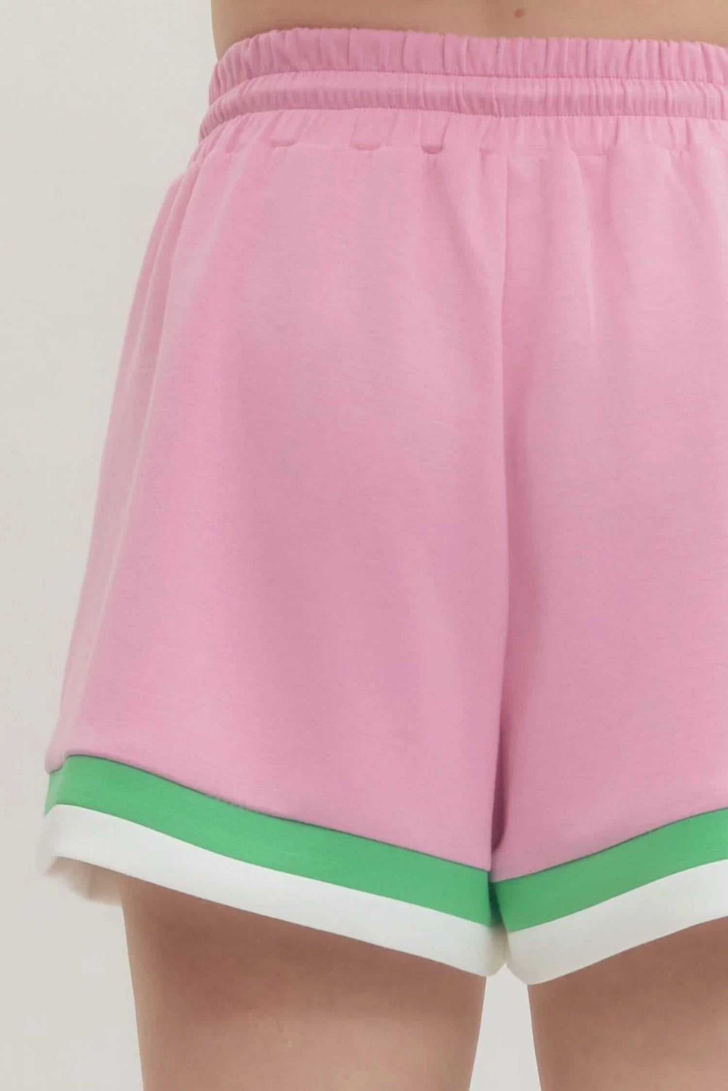 Entro - Sporty Chic Contrast Lounge Shorts