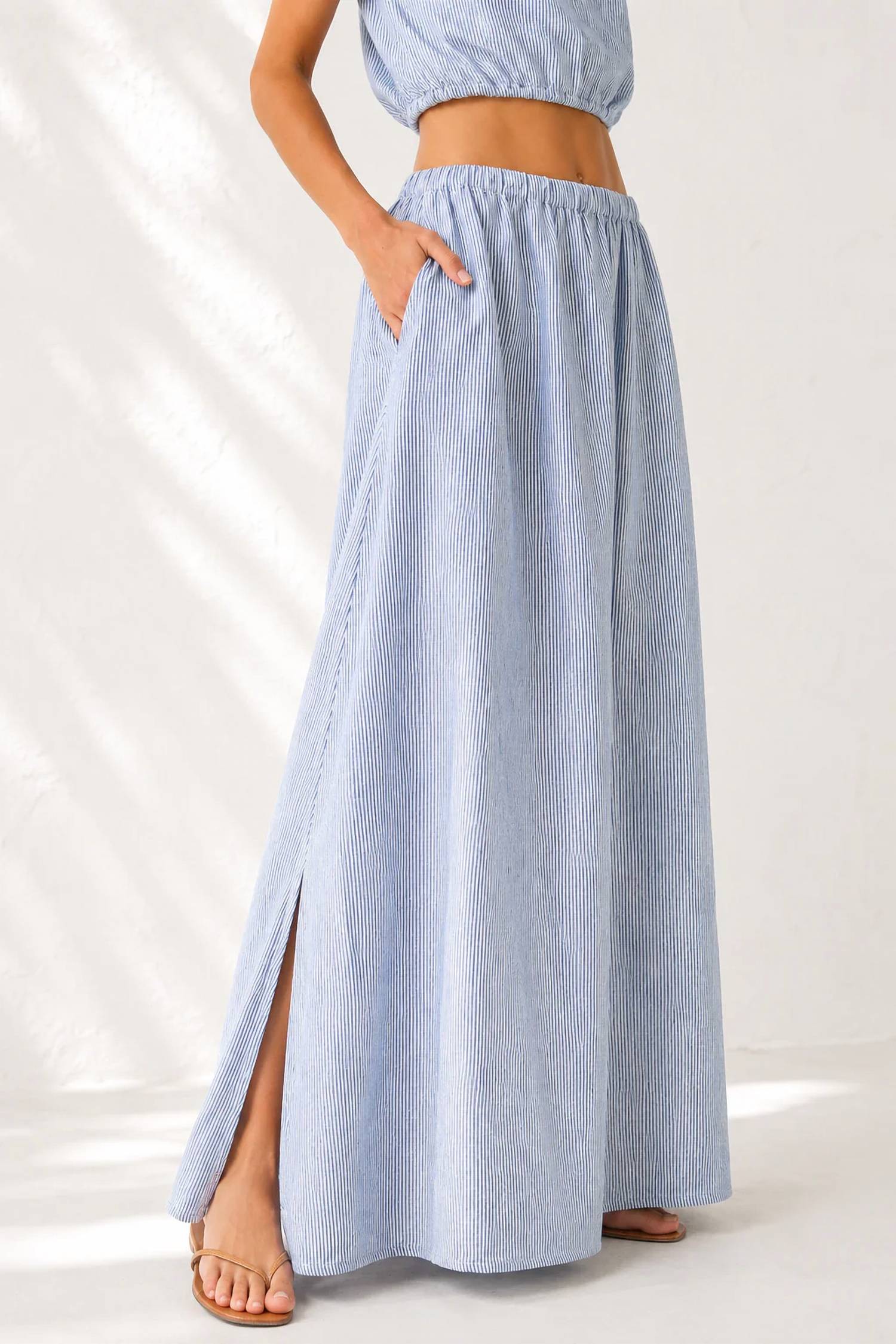Olivaceous - Harbour Island Linen Skirt Set