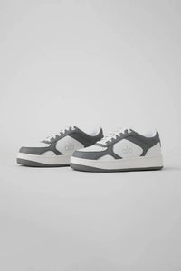 ALO YOGA Men's Recovery Mode Leather Sneakers in gray white - men's sneaker - alternate view