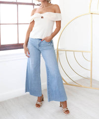 Astr - Telayna Off Shoulder Bow Top