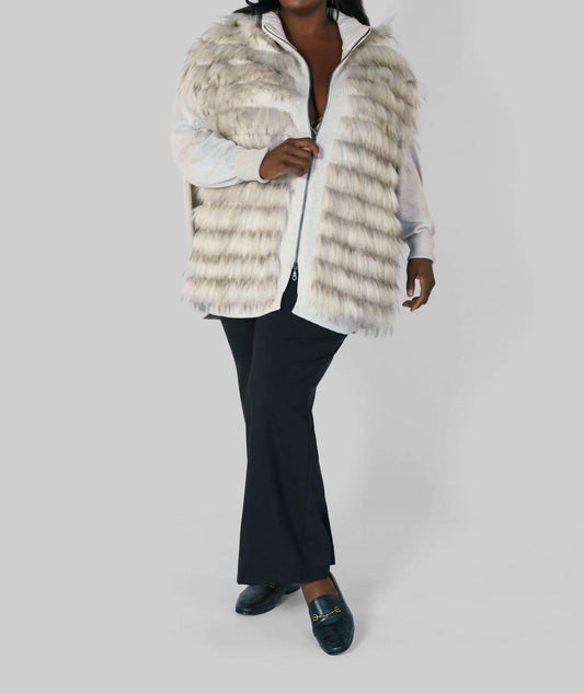Tricot Chic - Faux Fur Vest - Plus