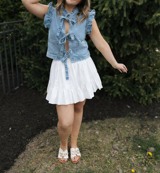 Le Lis - Mid Rise Bubble Hem Mini Skirt