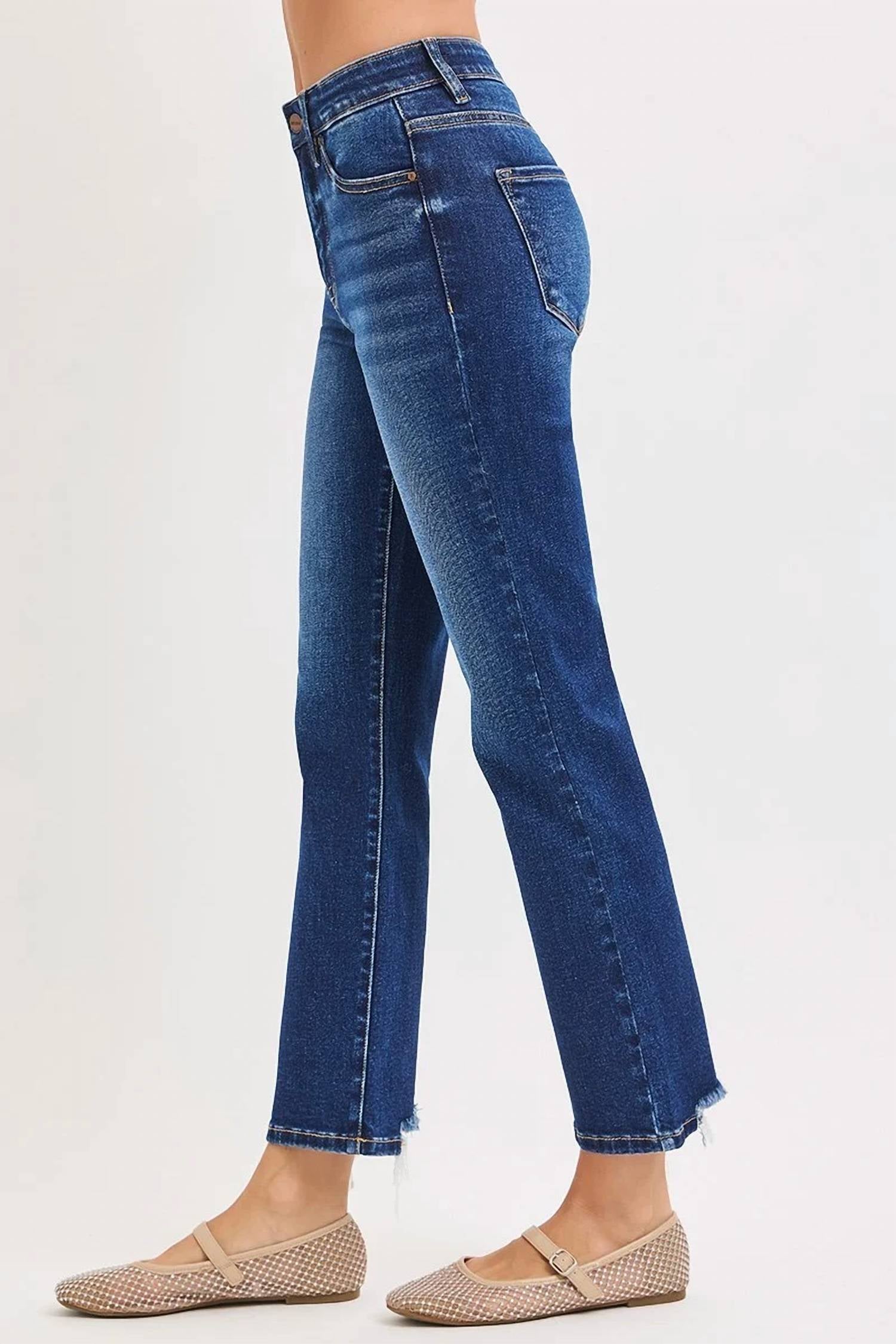 Risen - Tummy Control High Rise Crop Straight Pants - Plus
