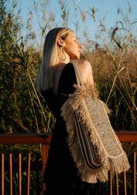 Elektra'S Workshop - Women's Handmade Woven Leather Fringe Tote Bag