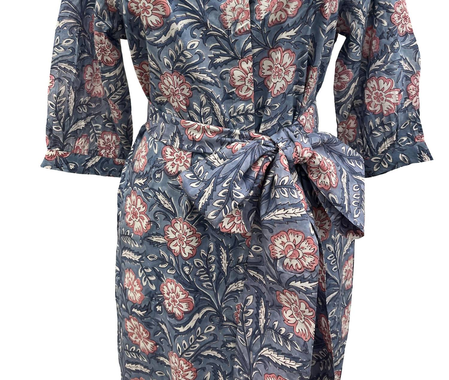 SOLEIL DE MER Rosey Maxi Dress in blue pink - women's dress - view 4