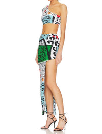Norma Kamali - One Sleeve Shane Wide Slit Gown