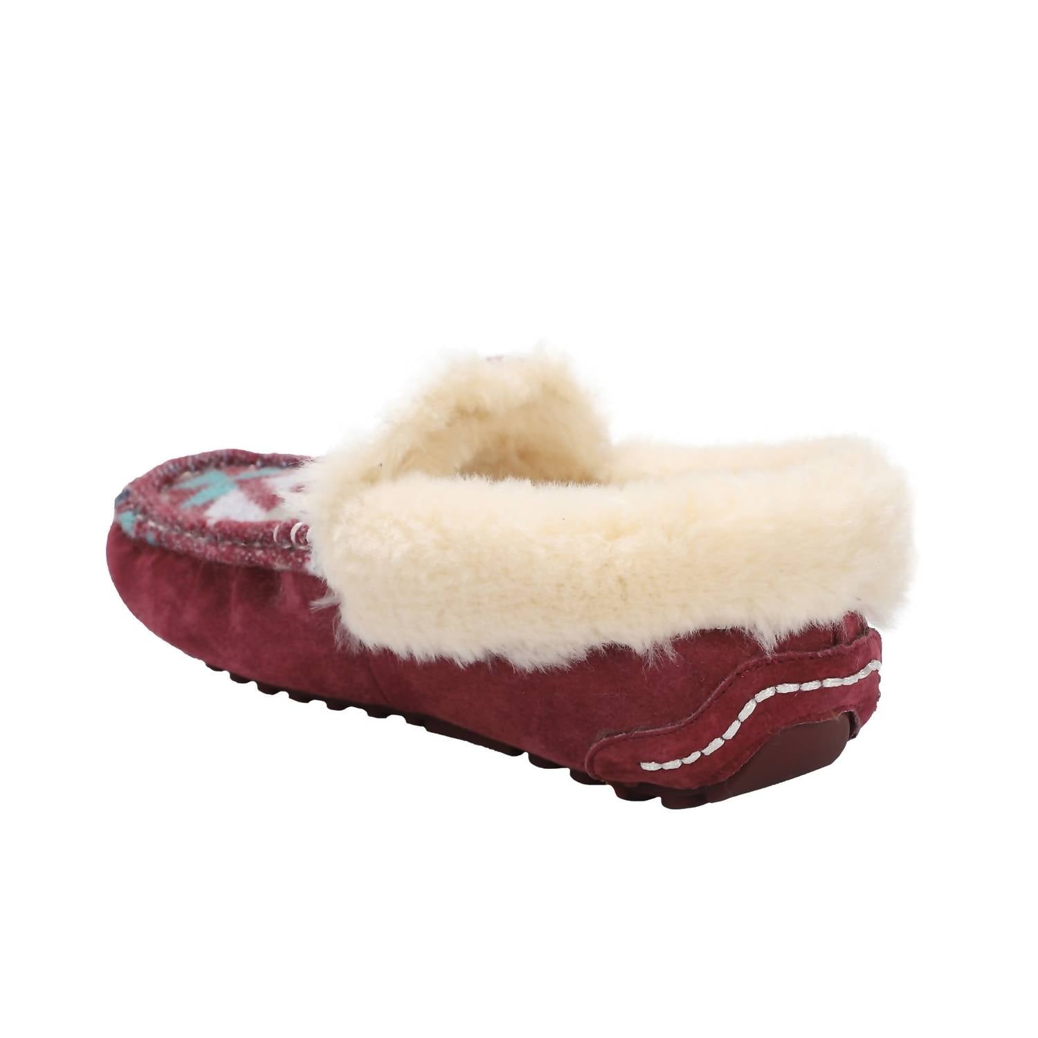 Lamo Women's Aussie Slip-on Moc Slipper in burgundy multi - women's shoe - view 4