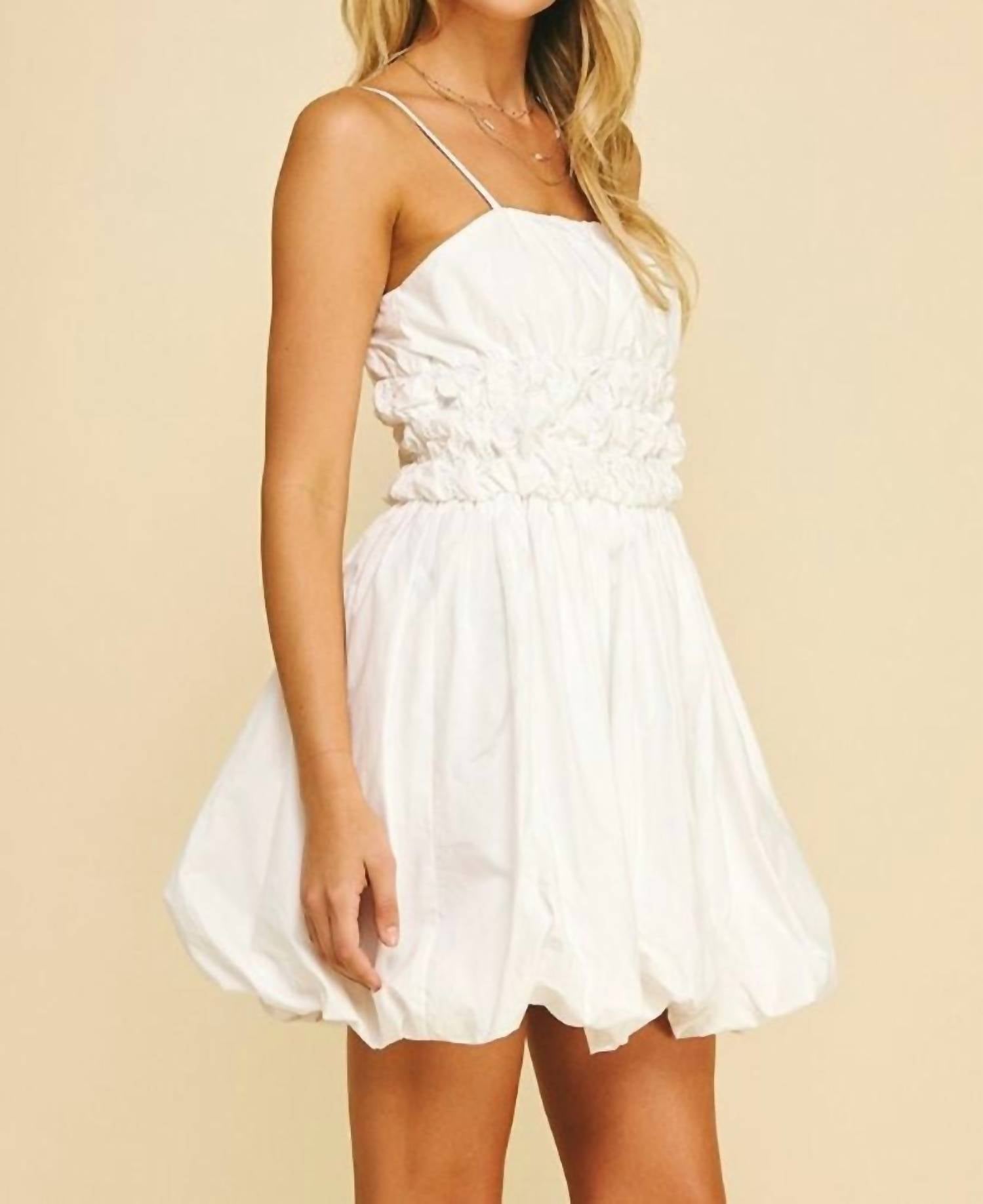 Pinch - Shirred Bubble Hem Dress