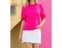 Thml - Collared Button Up Knit Top