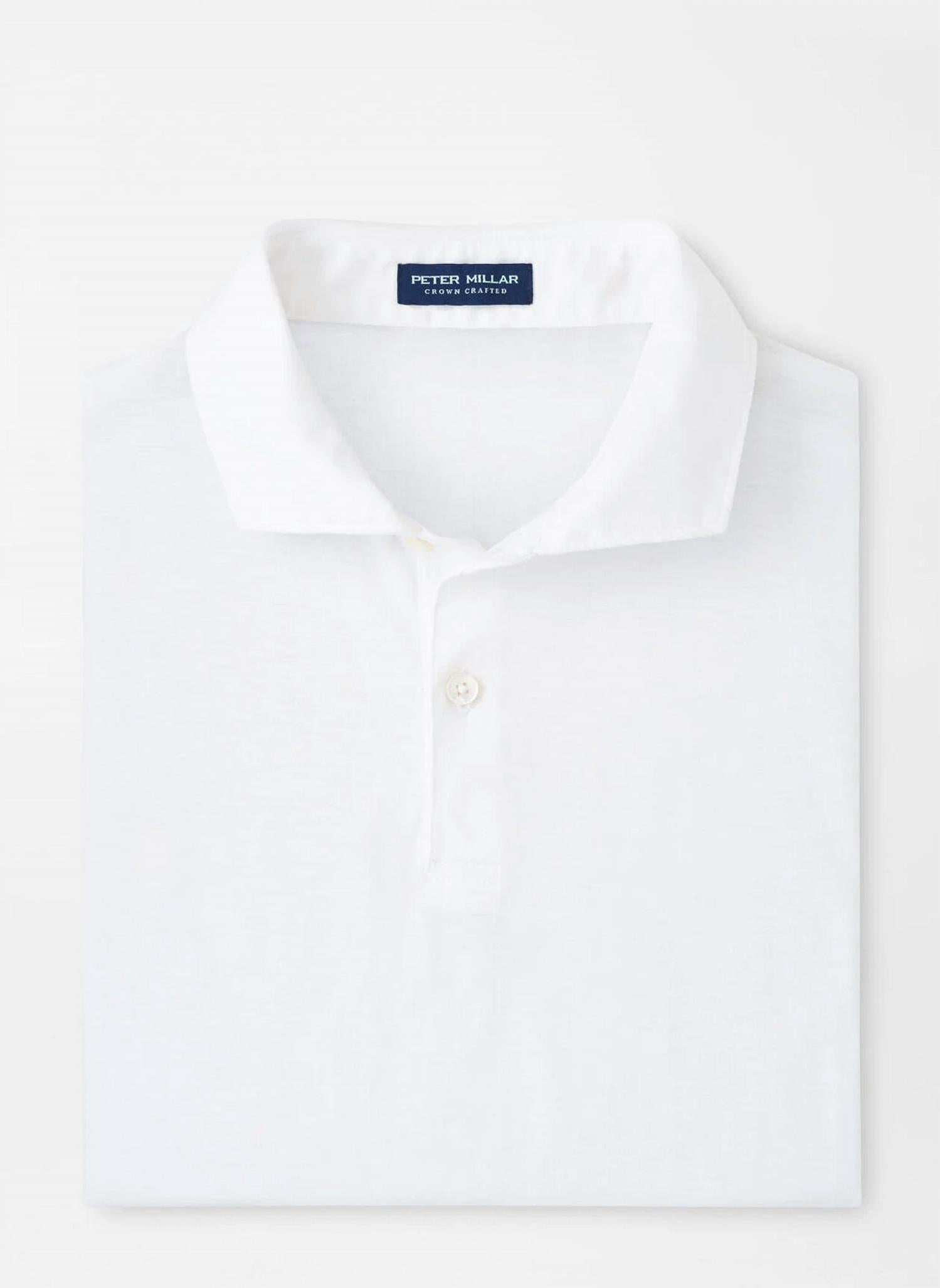 PETER MILLAR JOURNEYMAN SHORT SLEEVE POLO in white - men's shirt - alternate view
