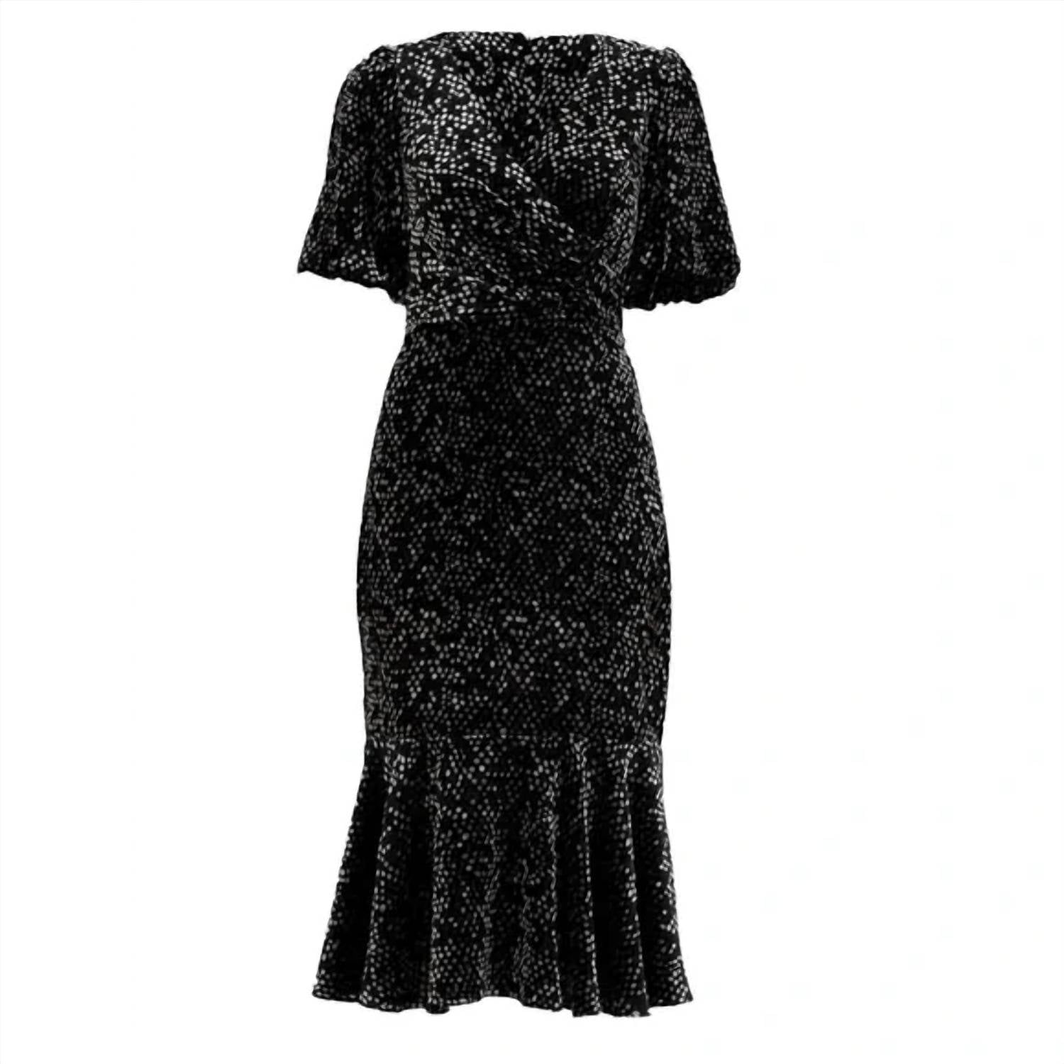 Shoshanna - Colette Silk Blend Velvet Dot Dress