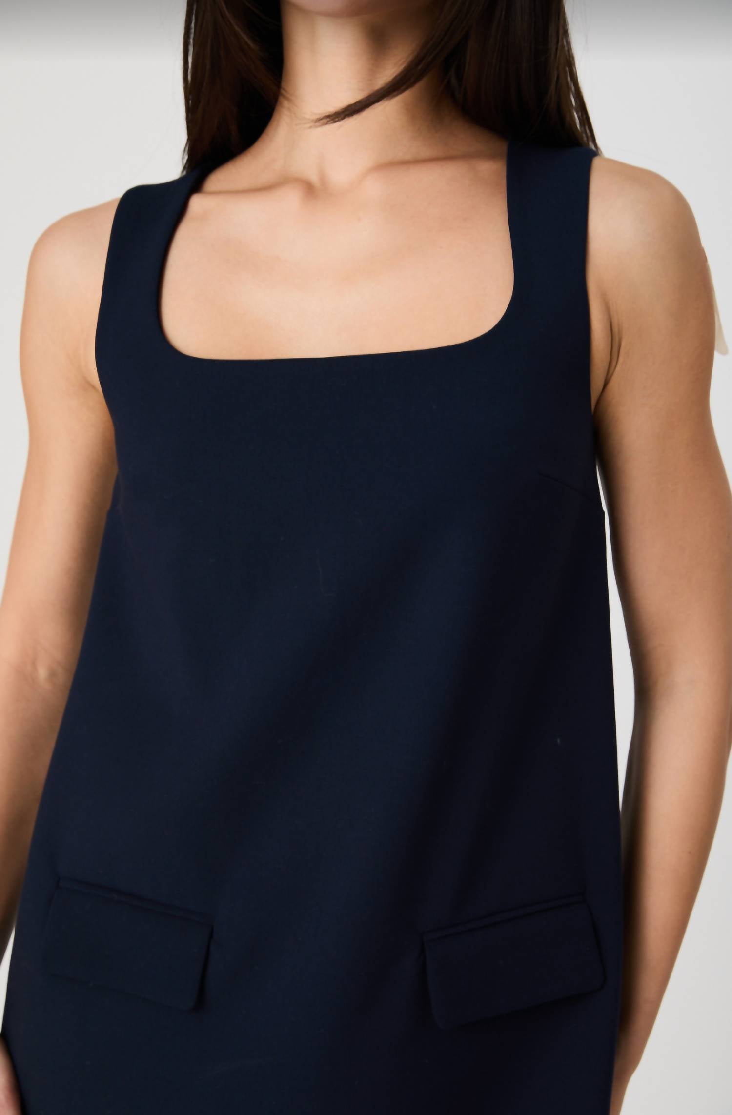 FRENCH CONNECTION Whisper Dress in marine - women's dress - alternate view