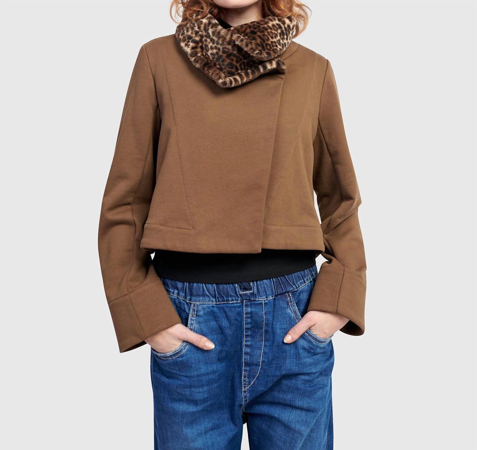 ALEMBIKA Urban Snug Moto Jacket in camel - women's jacket
